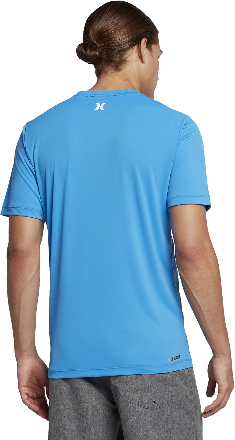 Hurley Men's Quick Dry Icon SS Tee, Light Photo Blue, Small: Clothing