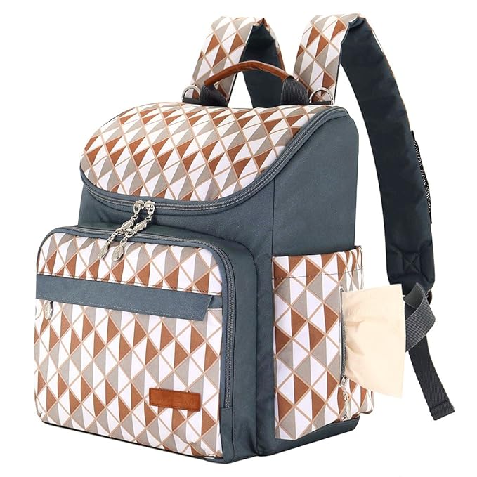 Bolso cambiador para bebé con bolsillos aislados, correas resistentes