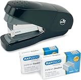 Rapesco 1688 ECO Flat Clinch Stapler 24/6mm 35 Sheet 2000 Staples Black