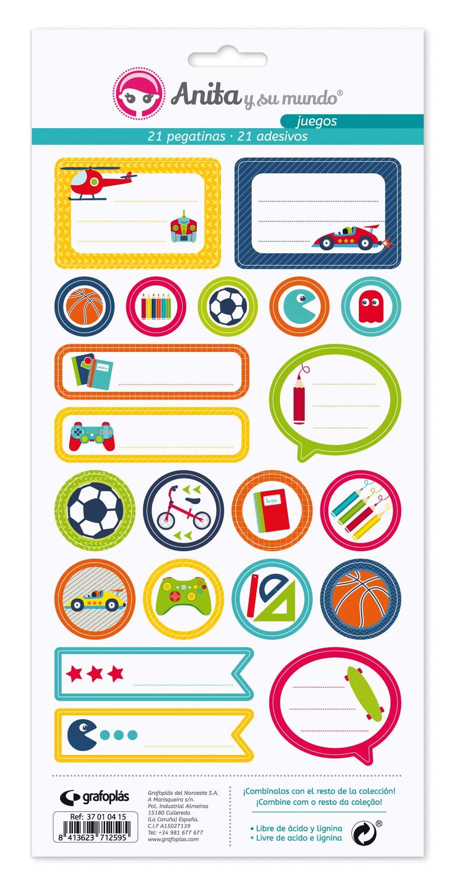Anita and Su Mundo Stickers 5 Unid, Sets