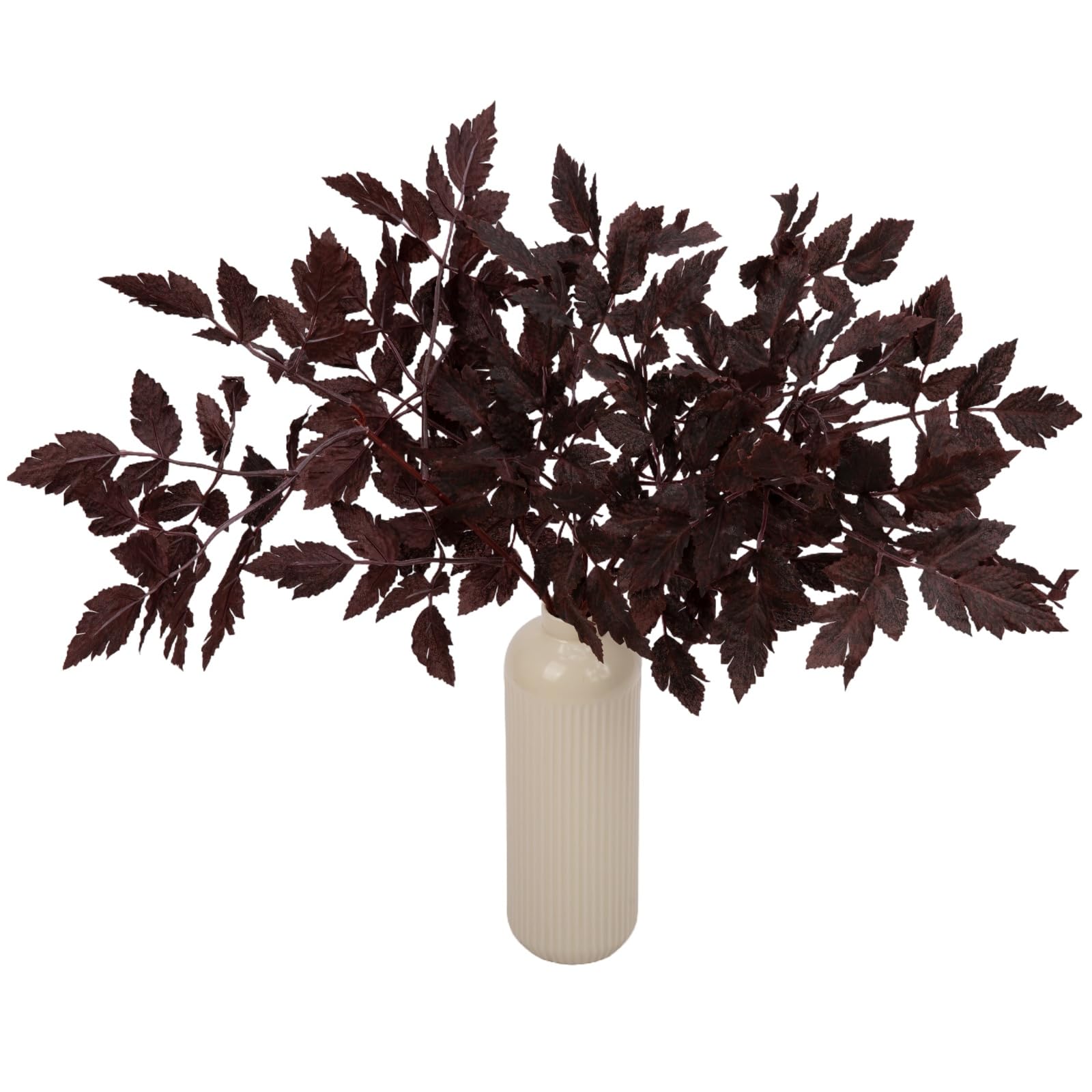 Photo 1 of 3 Pcs 21" Cimicifuga Plant Leaves Spray Fall Floral Stems Faux Plum cimicifuga Foliage Branch for Home Vase Autumn Decor Flowers Arrangement Table Wedding Garden Farmhouse