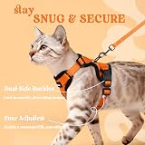 rabbitgoo Cat Harness and Lead Set XS Orange Reflective Adjustable Escape Proof view 6