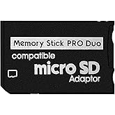 DUEQID Adapter Micro SD to PRO Duo MagicGate Card Compatible with PSP | Micro SD to Memory Stick PRO Duo MagicGate Card Compatible with Camera, Handycam, Cell Phone &amp; PSP 1000/2000/3000