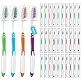 Frekare 30 Pack Bulk Toothbrushes with Covers, Individually Wrapped Tooth Brush Pack for Adults & Kids, Disposable Toothbrush Medium Soft for Travel, Donations, Hotels
