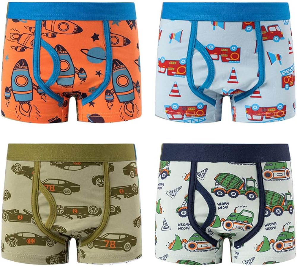 Mailey 2-12y Boys Briefs Kids Soft Cotton Underwear, Toddler Shorts, Breathable Panties: Clothing