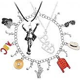 TWAYFEL Pop Star Necklace and Bracelet Set for Men and Women Collection | Music Commemorative Collection for Theme Parties and Daily Wear, Stainless Steel, Rust Resistant, Durable and Sturdy