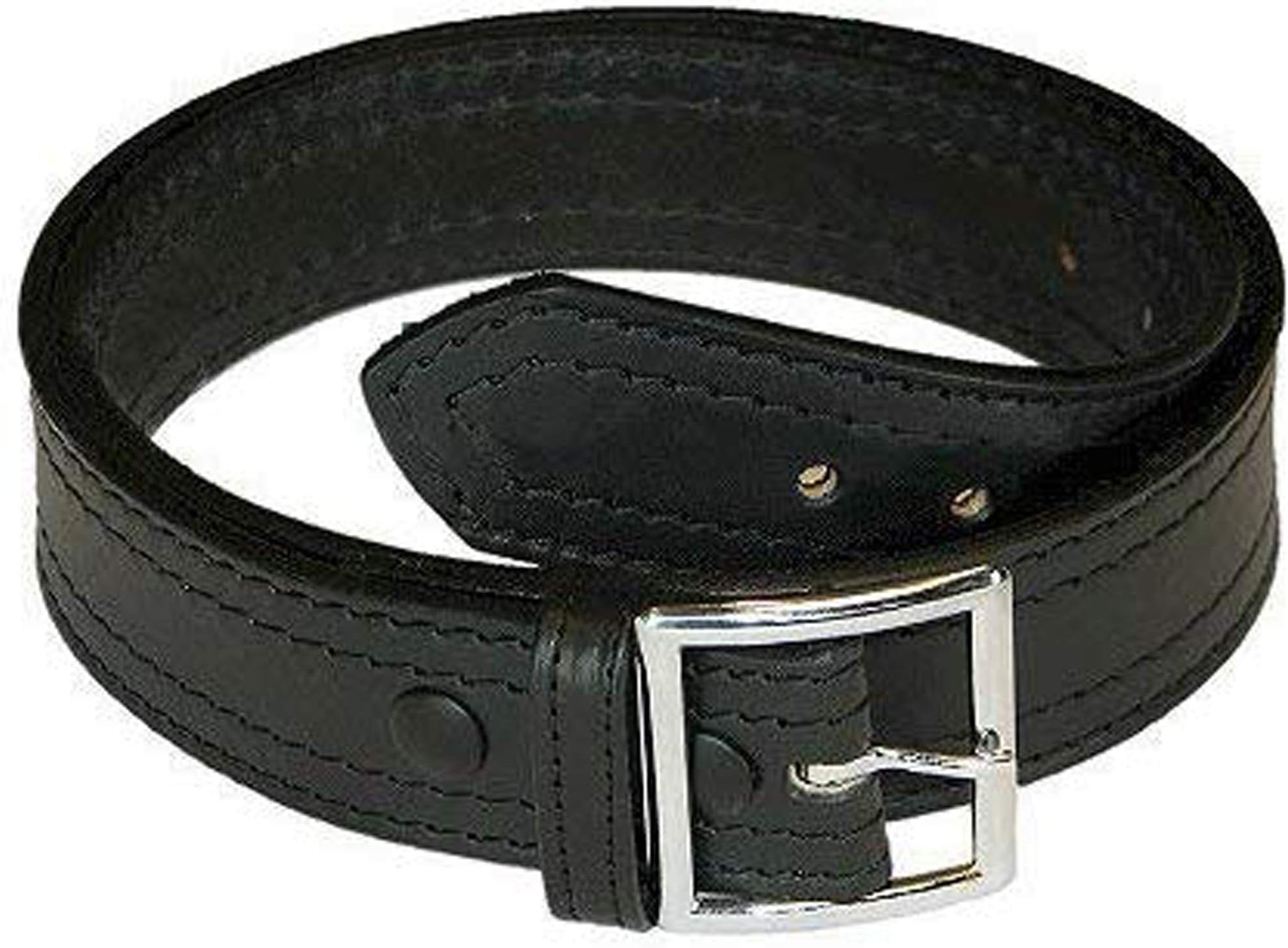 Boston Leather 4 Row Stitch Garrison Belt