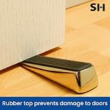 Select Hardware Keypak Premium Door Stopper Rubber Brass Wedge Heavy Duty view 4
