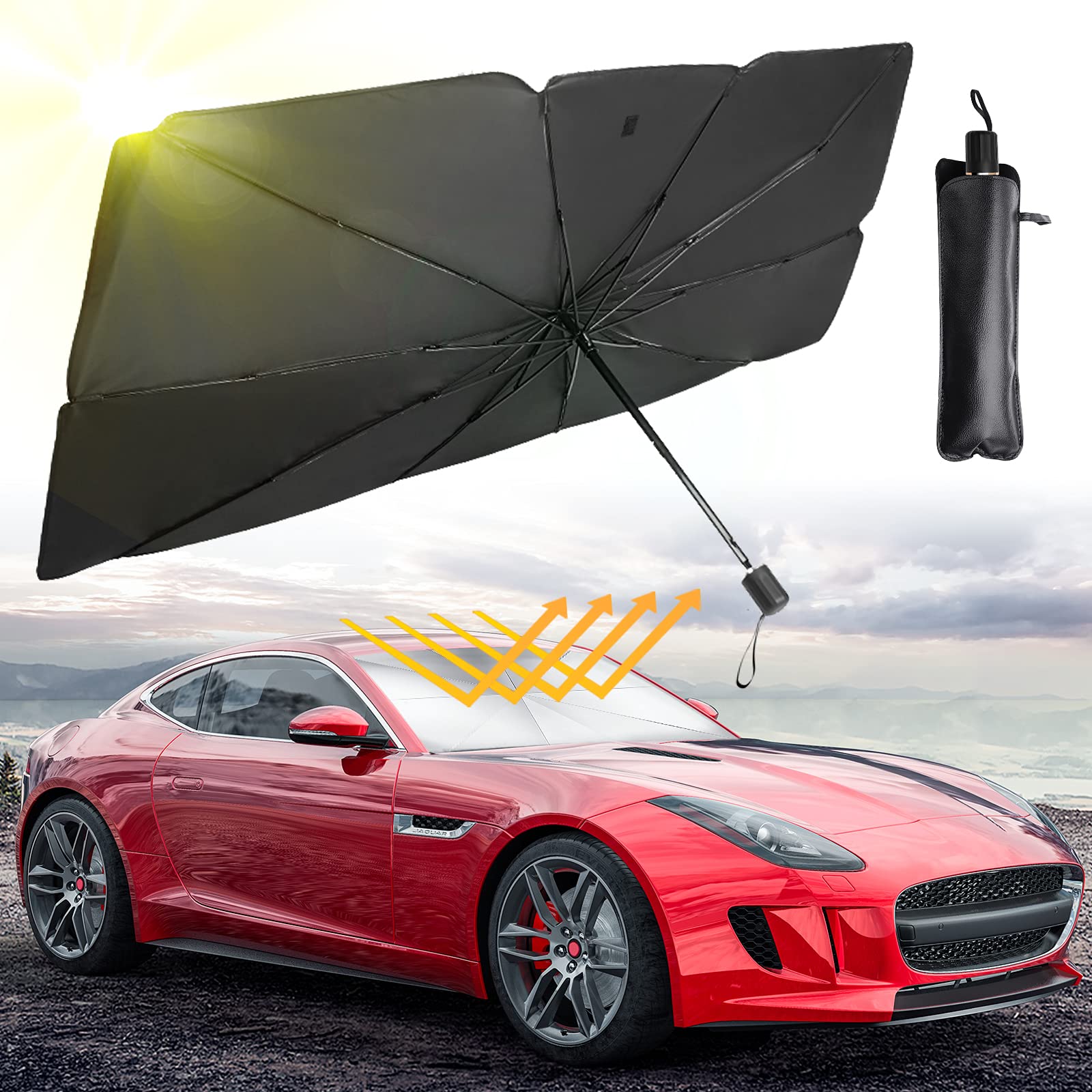 Buy Car Windshield Sun Shade Umbrella, Amazmic Sun Shade Umbrella for