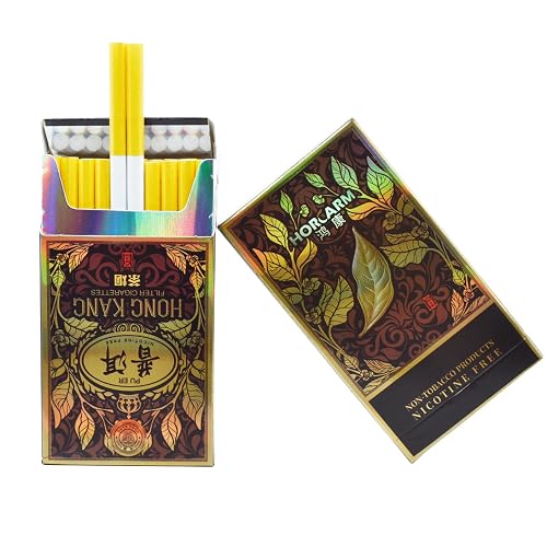 YFIONE-Herbal Cigarettes- Tobacco Free, Nicotine Free, 2 Packs-40 Smokes,  Red in Dubai - UAE