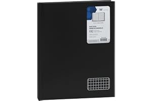 Winnable Quad Ruled Hardcover Notebook, 7-1/4 x 9 Inches, 192 Graph Pages, Black