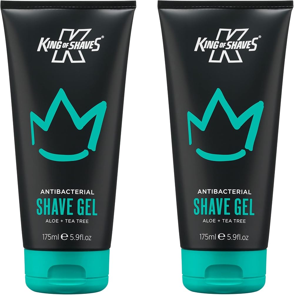 King of Shaves Antibacterial Shaving Gel Low Foam 2x175ml