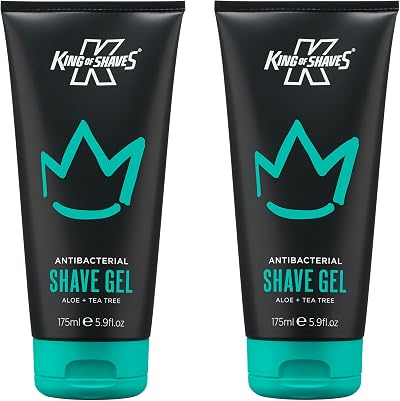 King of Shaves Antibacterial Shaving Gel Low Foam 2x175ml