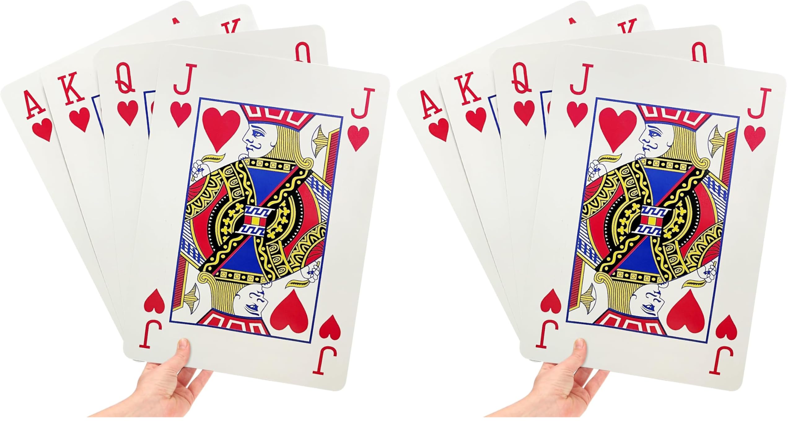 gagift world Jumbo Playing Cards, 8 x 11 Inches Giant Playing Cards for Family Game Night, Extra Large Casino Party Decoration for Adults and Kids (Pack of 2)