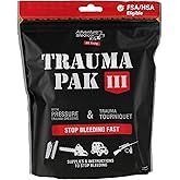 Adventure Medical Kit Trauma Pak III - Medical First Aid Kit - Emergency Trauma Kit with Trauma Bandage, Tourniquet, Trauma Guide & More - Compact First Aid Kit for Wound Care