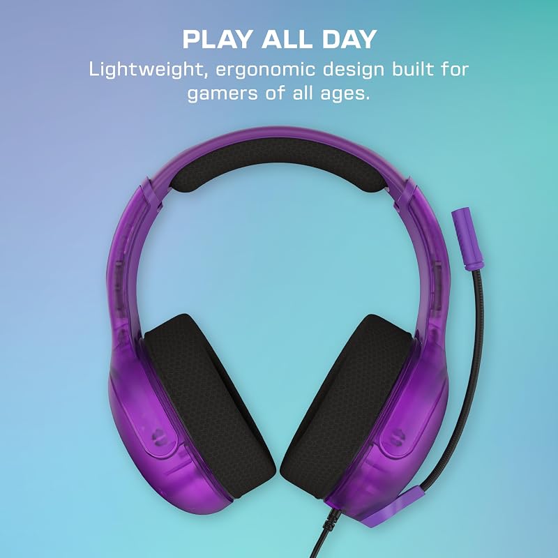 Airlite Fit Fantasma viola Cuffie da gioco con cavo - Con licenza ufficiale per Nintendo Switch 2, Nintendo Switch, Resistenti, Leggere