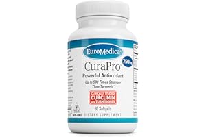 EuroMedica CuraPro 750mg - 30 Softgels - High Potency Turmeric Curcumin Supplement - Clinically-Studied Liver, Brain & Immune Support - 30 Servings