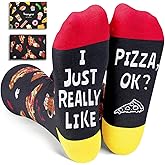 HAPPYPOP Food Socks for Men Women - Hamburger Taco Ramen Lover Gift, Teen Pizza Burger Socks