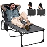 KingCamp Folding Outside Patio Lounge Chair