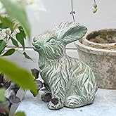 All Chic Bunny Decor Garden Statue Cement Rabbit Statue for Home Garden Indoor Outdoor Statues for Yard,Front Yard Decor,Easter Rabbit Figurines
