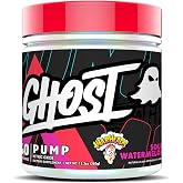 GHOST Pump, Stim-Free Nitric Oxide Powder, Warheads Sour Watermelon | Non-Stim, Caffeine-Free Pre-Workout Supplements - L-Citrulline, Arginine Nitrate &amp; L-Glutathione - Sugar-Free - 40 Servings