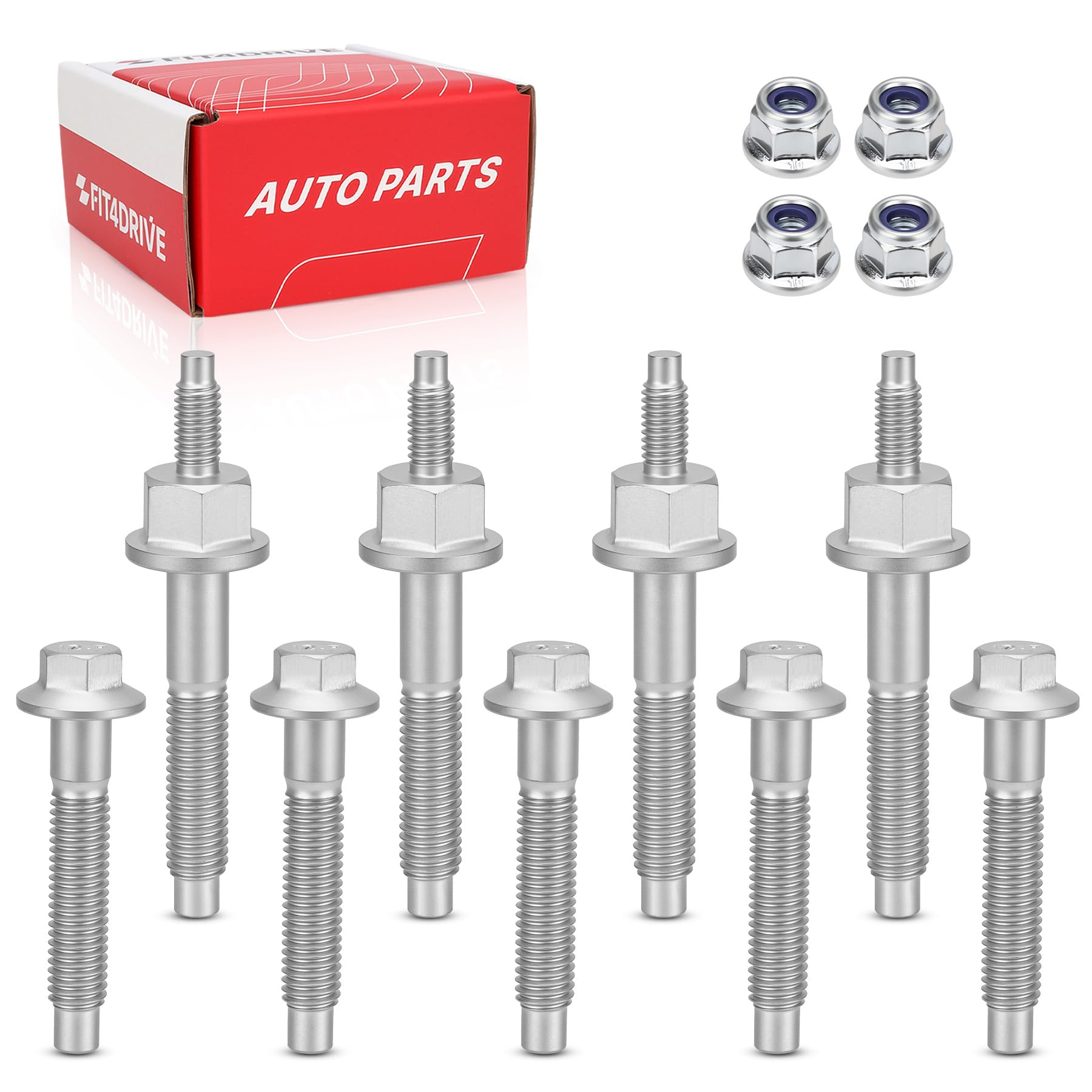 Photo 1 of 03309 Exhaust Manifold Bolt & Stud Hardware Kit For Chrysler 300,Aspen/Dodge Ram 1500 2500 3500 Durango Charger/Jeep Grand Cherokee Commander Replaces# 6505316AA, 6507746AA (03309, 1 of set)