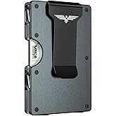 Lenvoten Upgraded Hinged Minimalist Wallet for Men | Slim Metal RFID Blocking Wallet | Credit Card Holder & Money Clip Holds 20 Cards | Premium Scratch-Resistant Finish | Ideal Gift for Men