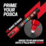 Posca PC-3M Fine Tip Acrylic Paint Marker Pens 8 Glitter Colours Pack view 3