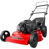 PowerSmart 22-Inch Gas Lawn Mower, 150cc B&amp;S Engine, Self-Propelled, 3-in-1 Mulching System, 6 Cutting Heights, Rear-Wheel Drive, Durable Steel Deck