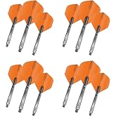 RED Dragon Dart Flights and Stems Combo Set - Hardcore Flights &amp; VRX Shafts
