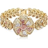 IASRUICI Rose Gold Bangle Bracelets For Women Trendy Gold Italian Charm Friendship Bracelet Making Adjustable Waterproof 18K Wide Chain Fashion Accessories Gifts For Womens