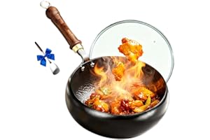 Uncoated Thick Iron Pot, Japanese Iron Pan for Cooking, Uncoating Cast IronPot, Hand-Forged Non-Stick Cast Skillet, High Puri