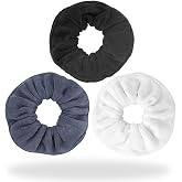 Hair Drying Towel Scrunchies - Terry Cloth Scrunchie Large Microfiber Hair Ties for Frizz Free Women Girls Thick Fuzzy Scrunchy Bobbles Hair Bands Ropes Ponytail Holder Wet Hair Accessories