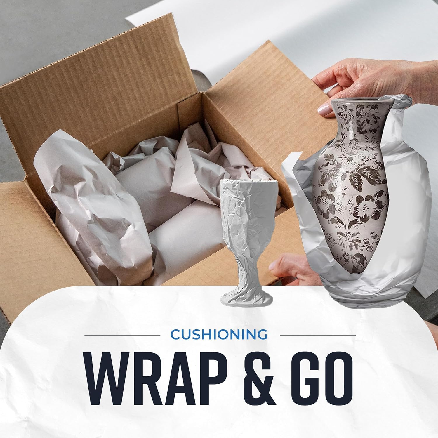 Bryco Goods Newsprint Packing Paper Sheets for Moving - 10lb - 320 Sheets of Newspaper Paper - Wrapping and Protecting Fragile Items, Box Filler, Shipping Supplies - 27