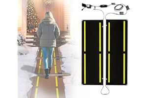 Albott 2pcs 20x60 Graphene Heated Outdoor Mat for Winter Snow Removal, Non-Slip Electric Design for Walkways, Stairs, Sidewalks, Garage