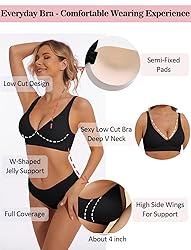 Deep V Bra Low Cut Sexy Push Up Bralettes for Women