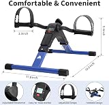 EVOLAND Pedal Exerciser Arm and Leg Mini Bike Foldable Blue view 2