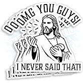 (3Pcs) OMG You Guys That's Not What I Said Jesus Sticker 2" Funny Jesus Christian Waterproof Die-Cut Vinyl Sticker for Laptop Water Bottle Phone Car Decal Gifts for Her Him 2 Inches