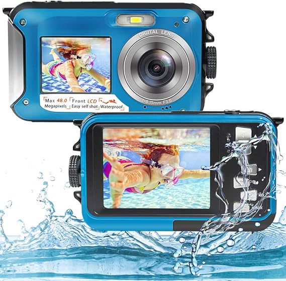 Underwater Camera Full HD 2.7K 48MP Waterproof Camera for