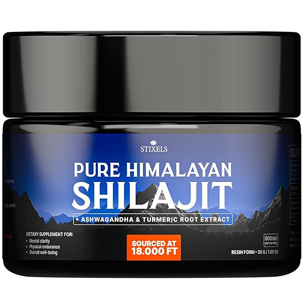 SHILAJIT RESIN SUPPLEMENT – SHILAJIT PURE HIMALAYAN ORGANIC RESIN WITH FULVIC ACID, HUMIC ACID, 85+ TRACE MINERALS AND VITAMINS – ENERGY AND IMMUNE SUPPORT SUPPLEMENT – 30 GRAMS