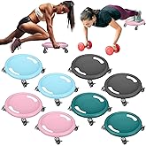 Seenelling 8 Pcs Abdominal Exercise Roller Wheel Abdominal Exercise Sliders for Core Workout AB Wheel Exercise Board Abdominal Board Trainer for Abdominal Core Strength Training, AB Workout Equipment