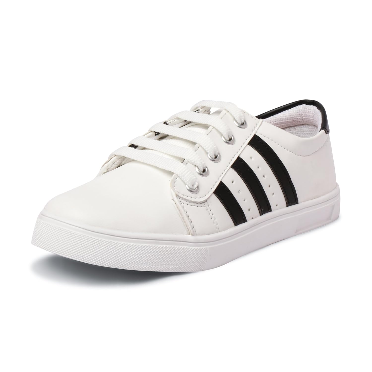lockey women's white black star casual sneakers