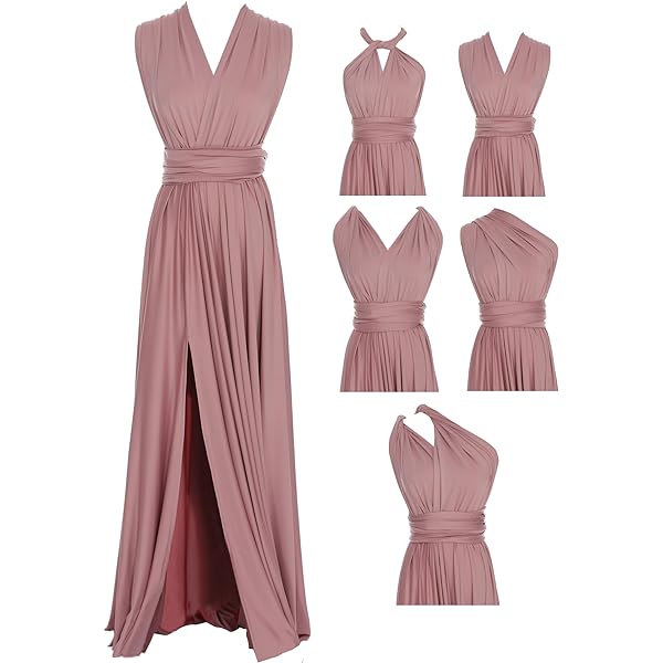 Amazon.com: Edaydress Long Dresses for Wedding Convertible Wrap Multi Way Infinity  Dresses to Wear to a Wedding Bridesmaid Dresses : Clothing, Shoes & Jewelry