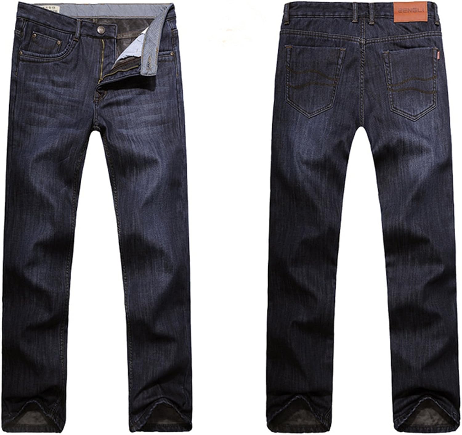 Men's Premium Select Fleece Lined Relaxed Fit Straight Slim Fit Leg