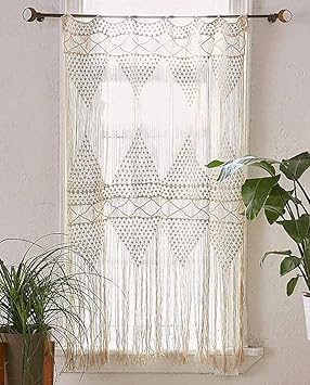 Flber Large Macrame Curtain Macrame Wall Hanging Handwoven Boho