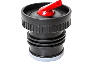 ARGENTUS Thermos Stopper Pico de Mate Replacement Part For Stanley Classic Vacuum Insulated Wide Mouth Bottle Thermos (1.1QT, 1.5QT, 2QT) (Black-Red, Set of 1)