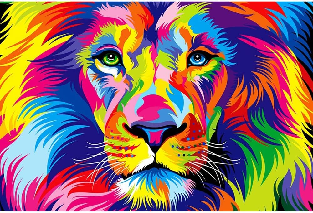 Jigsaw Puzzle, Sunset Tree Hammock Decorative Paintings, 500/1000/1500/2000/3000/4000/5000/6000 Pieces, Educational Toys Gifts 0403 (Color : Lion, Size : 2000 Pieces)