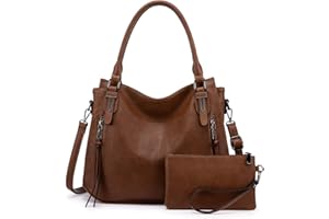 Realer Handbags for Women Hobo Bags Large Crossbody Shoulder Bag Vegan Faux Leather, with Holster/Wallet