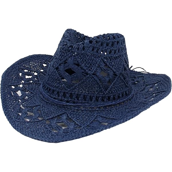 4292 Western Straw Cowboy Hat Cowgirl Hats Hollow Out Summer Beach Sun Hat Summer Women Hollow Western Cowboy Hat Beach Straw Panama  main image 4