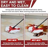 NICEMOVIC 3 Pack Triangle Spin Reusable Mop Heads for Vileda 2 in 1 Turbo view 6